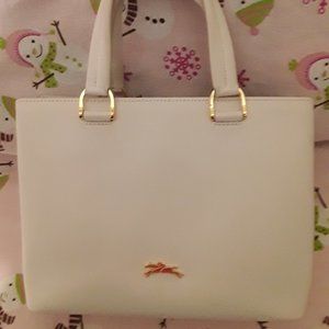 LONGCHAMP WHITE HONORE 404 SHOULDER/CROSSBODY BAG